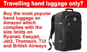 tui flight hand luggage size