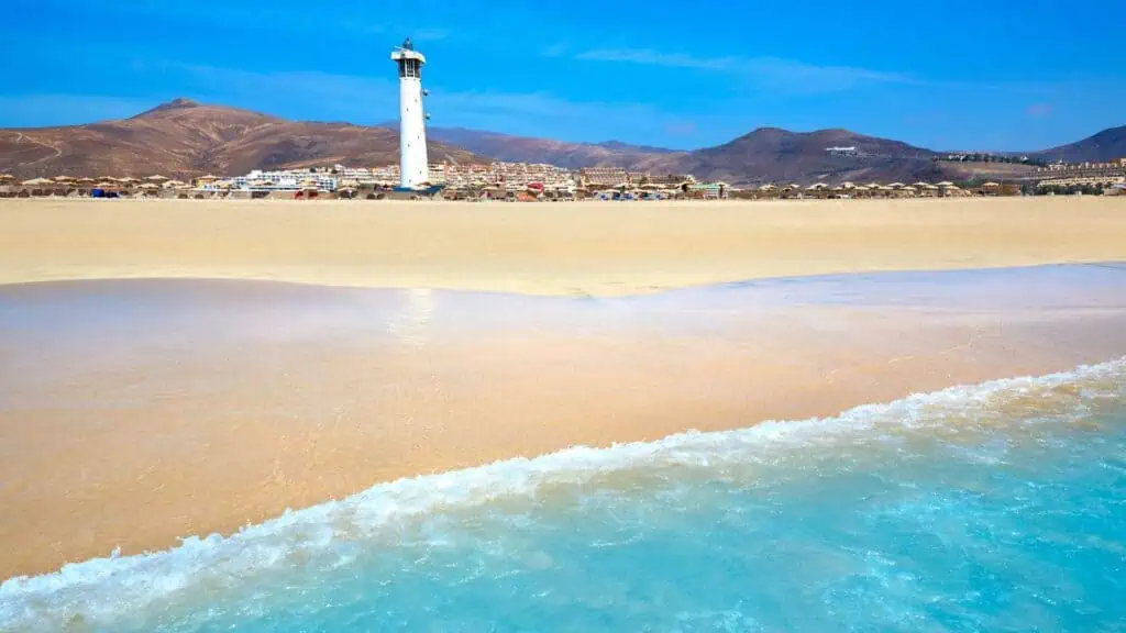 Morro Jable lighthouse and beach